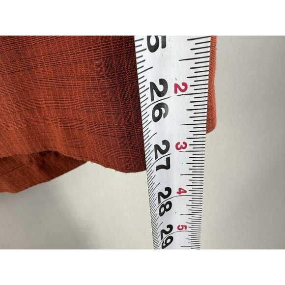 Van Heusen Short Sleeve Button Up Shirt, Burnt Orange, Men's Size XXL - Picture 11 of 12